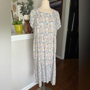 NWT ByTavi gerbwr daisy 90s retro tiered fair trade dress M